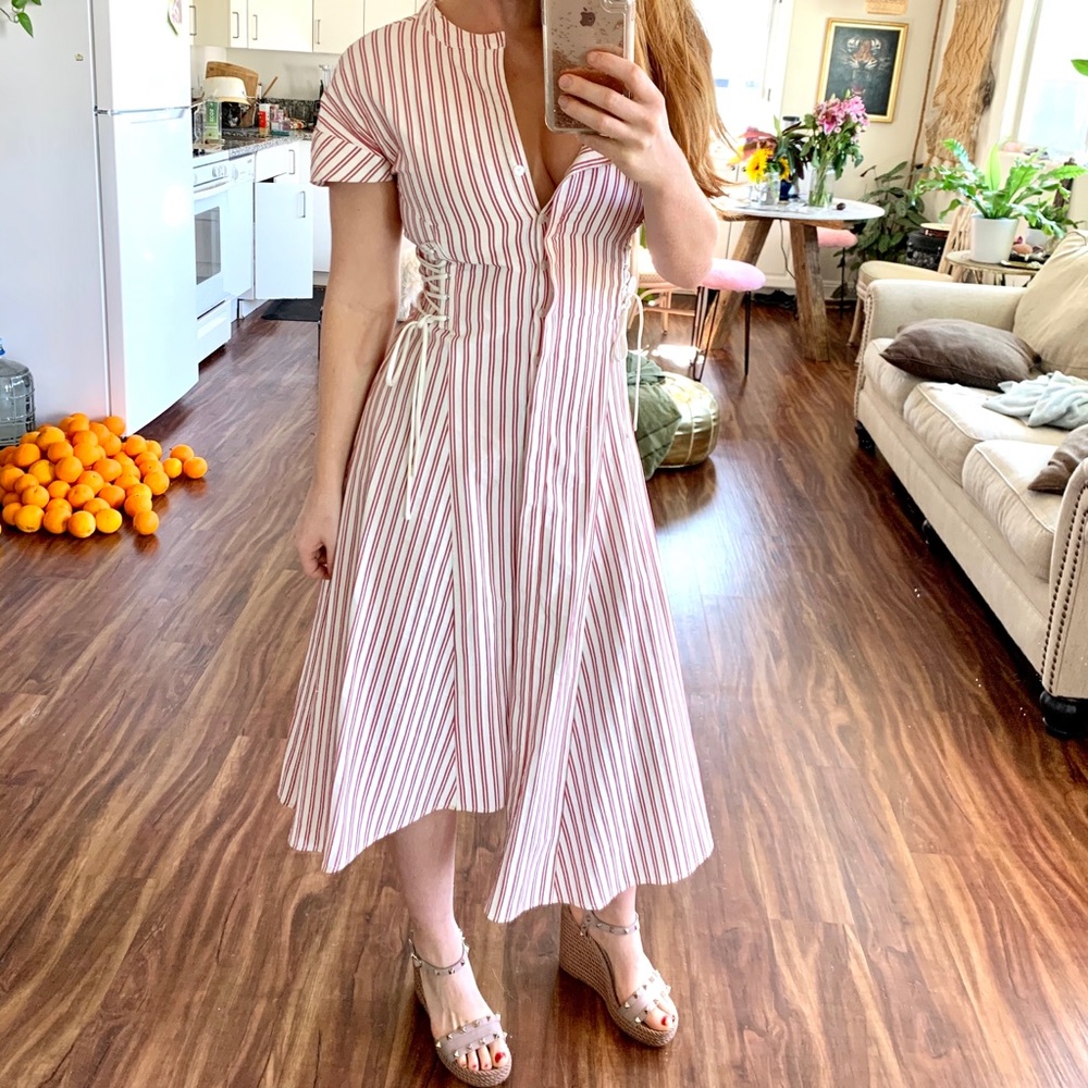 Jason Wu asymmetrical striped dress